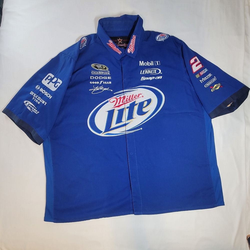 Vintage JH Design Miller Lite Nascar Racing Shirt